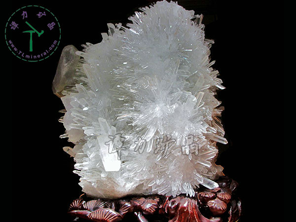 水晶-+重晶石-，42x28x16cm-四川省，金口河，新華村